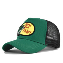 (Green) Duck Tongue Cap Vintage Style Bass Embroidered Animal Pattern Sun Protection