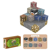 (Mines) Minecraft Magnetic Building Blocks Set Diy Kit Construction Toys For Kids Game