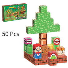 (Mario Tree) Magnetic Minecraft Building Blocks Set Diy Kit Construction Toys For Kids Game