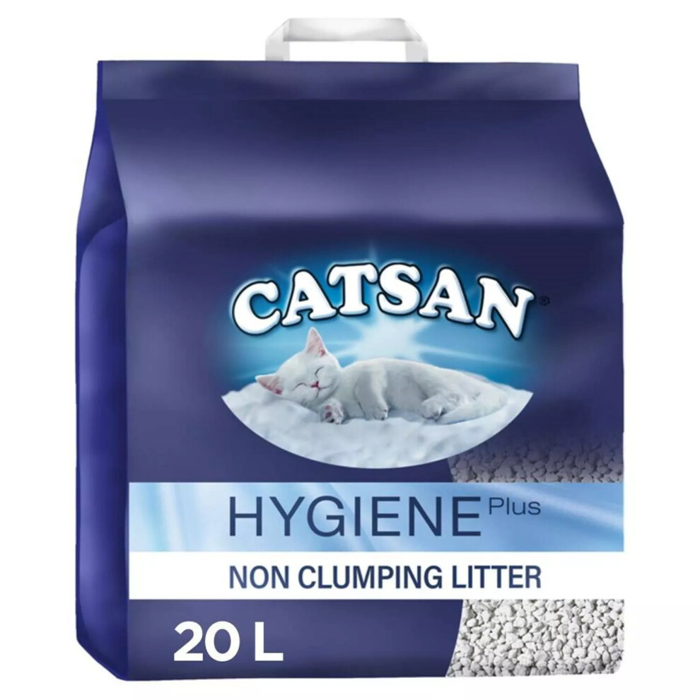 20L Catsan Hygiene Non Clumping Cat Litter Odour Control Kitten Litter