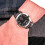 Armani Armani Men's Watch AR0643 Black Leather Strap Black Dial Silver Case 1