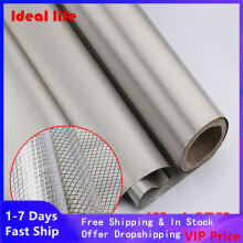 DONG06170001 Radiation Shielding Fabric, Conductive EMF/RFID Blocking, 70dB Copper-Nickel Polyester, 1m x 1.45m, Silver-Gray