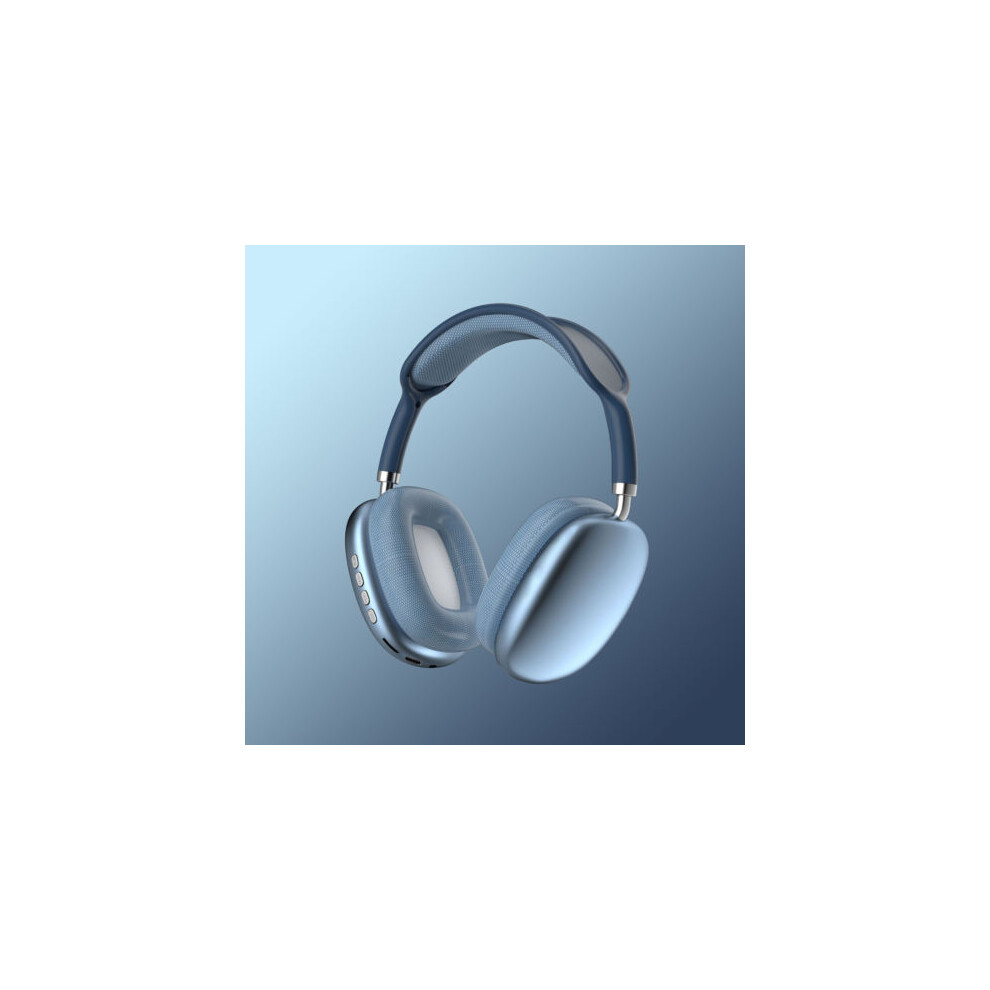 (Blue) Wireless Headphones Tooth Noise Cancelling Stereo Earphones Over Ear Headset Blue