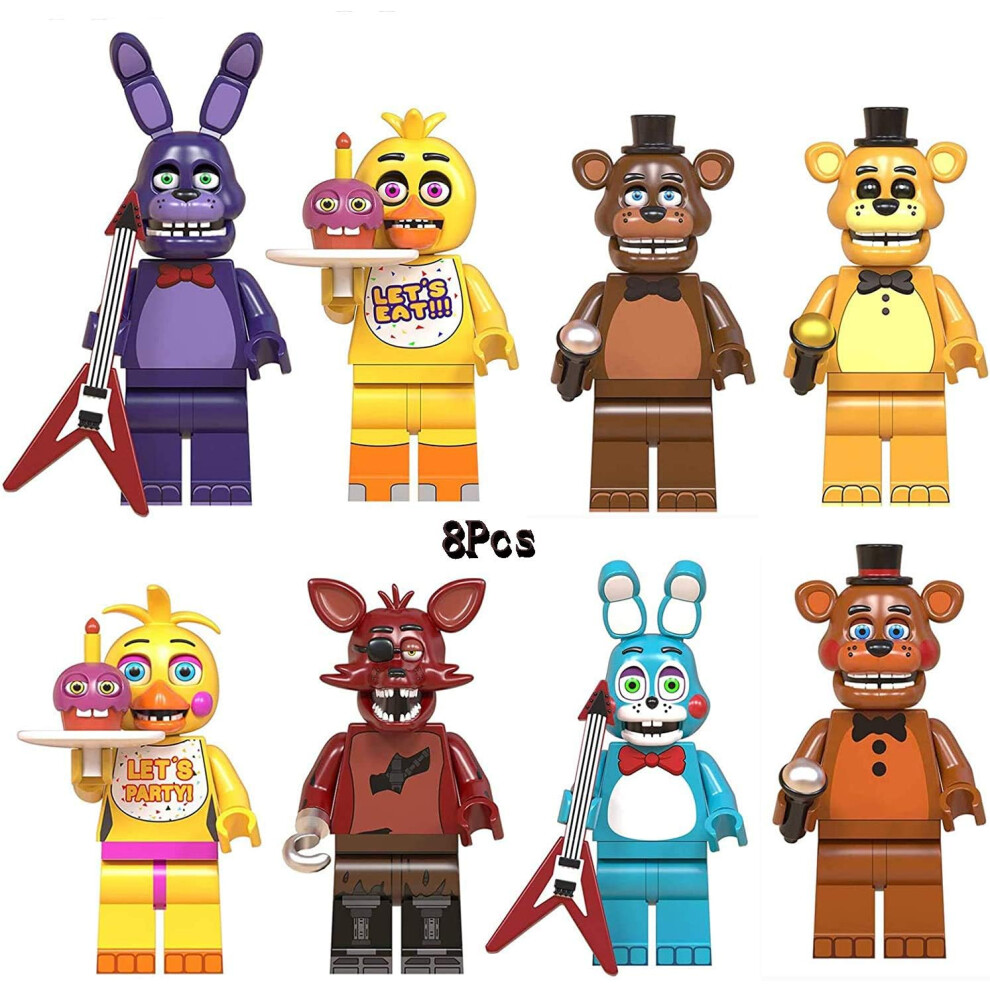 8pcs FNAF Mini Building Block Action Figures Five Nights at Freddy's