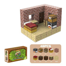 (Stone House) Magnetic Minecraft Building Blocks Set Diy Kit Construction Toys For Kids Game