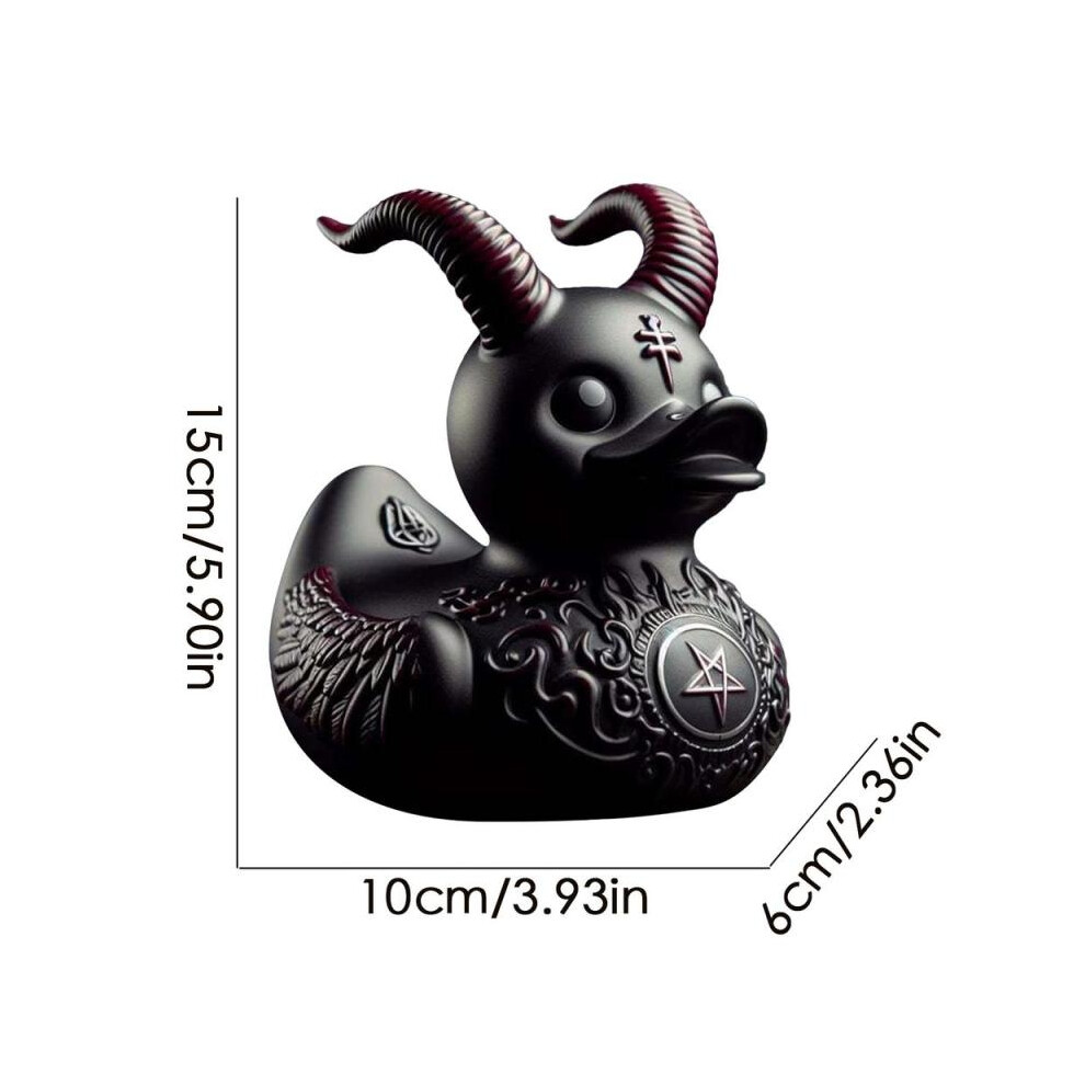 (satan duck) Mini Duck Ornament Miniature Figures Punk Animal Tinyy Duck Landscape Duck Statue Satan Duck Tabletop Fairy Garden Home Decor-image-OPC-PDYCRBS-NEW