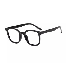 (Black, =+5.00 strength) Men Women's Retro Business Large Square Rivet Adjustable Reading Glass +1.0~+6.0
