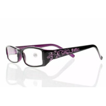 (+3.00 strength, Purple) Women's Spring Hinges Rhinestone Flower Resin Lens Reading Glass +1.0~+4.0 New