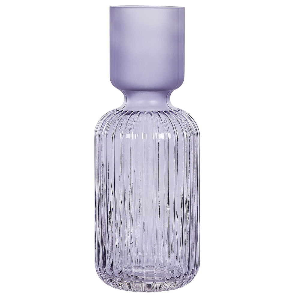 Flower Vase TRAGANA Glass 31 cm Violet