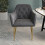 Living And Home Velvet Upholstered Dining Chair 2
