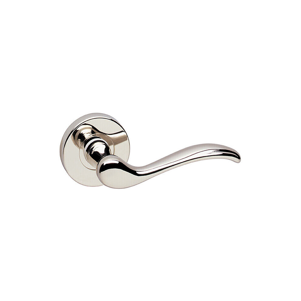 (Polished Nickel Rose) Metal Lever Latch Door Handles Set Round Rose