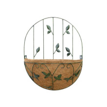 Planter 34 cm Trellis With Liner Leaf Design Steel Wall Mounted Garden Pride