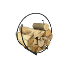 Log Holder 44 cm Hoop Spiral Design Powder Coated Solid Steel Garden Pride
