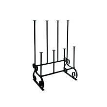 Boot Stand 64 cm Wellington For Four Pairs Scrolled Black Steel Garden Pride