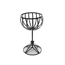 Basket Stand 84 cm Tall Cauldron Planter Plastic Coated Solid Steel Black Garden Pride