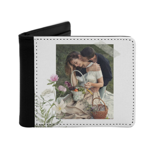 Custom Leather Bifold Wallets Personalized Photo Image Collage for Men ...