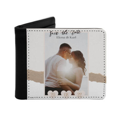 (Save the Date Hochzeit) Custom Leather Bifold Wallets Personalized ...
