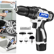 (1 Battery) Brush Attachment Drill Set, Cordless Screwdriver Brush Cleaning Brush Scrubber Cleaning Kit, Drill Brush Attachment Set Scrubber Kit with Long Reach