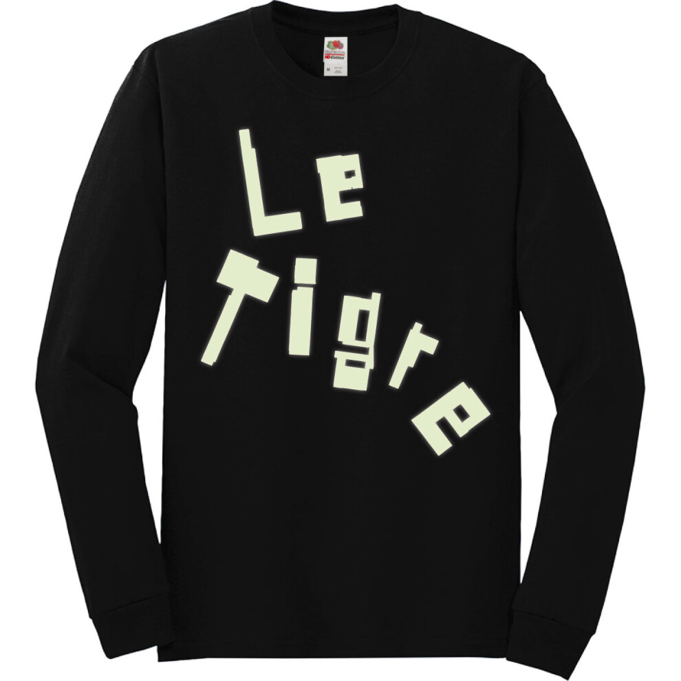 (XXXL) Le Tigre GITD Logo on Black L/S T-shirt S