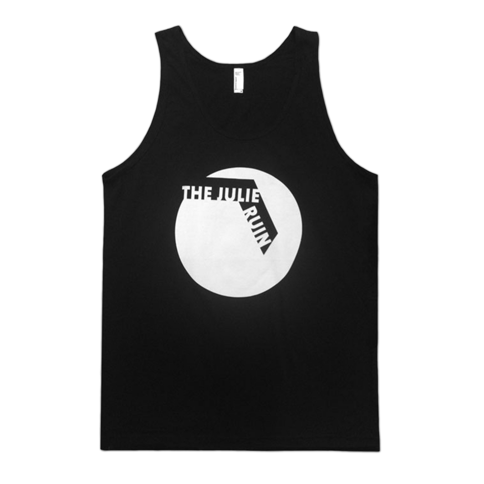 (M) The Julie Ruin White Circle on Black Tank S