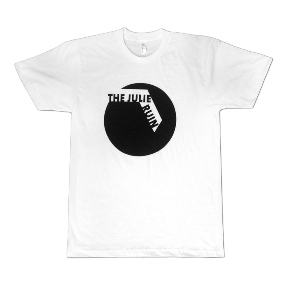 (S) The Julie Ruin Black Circle on White T-shirt S