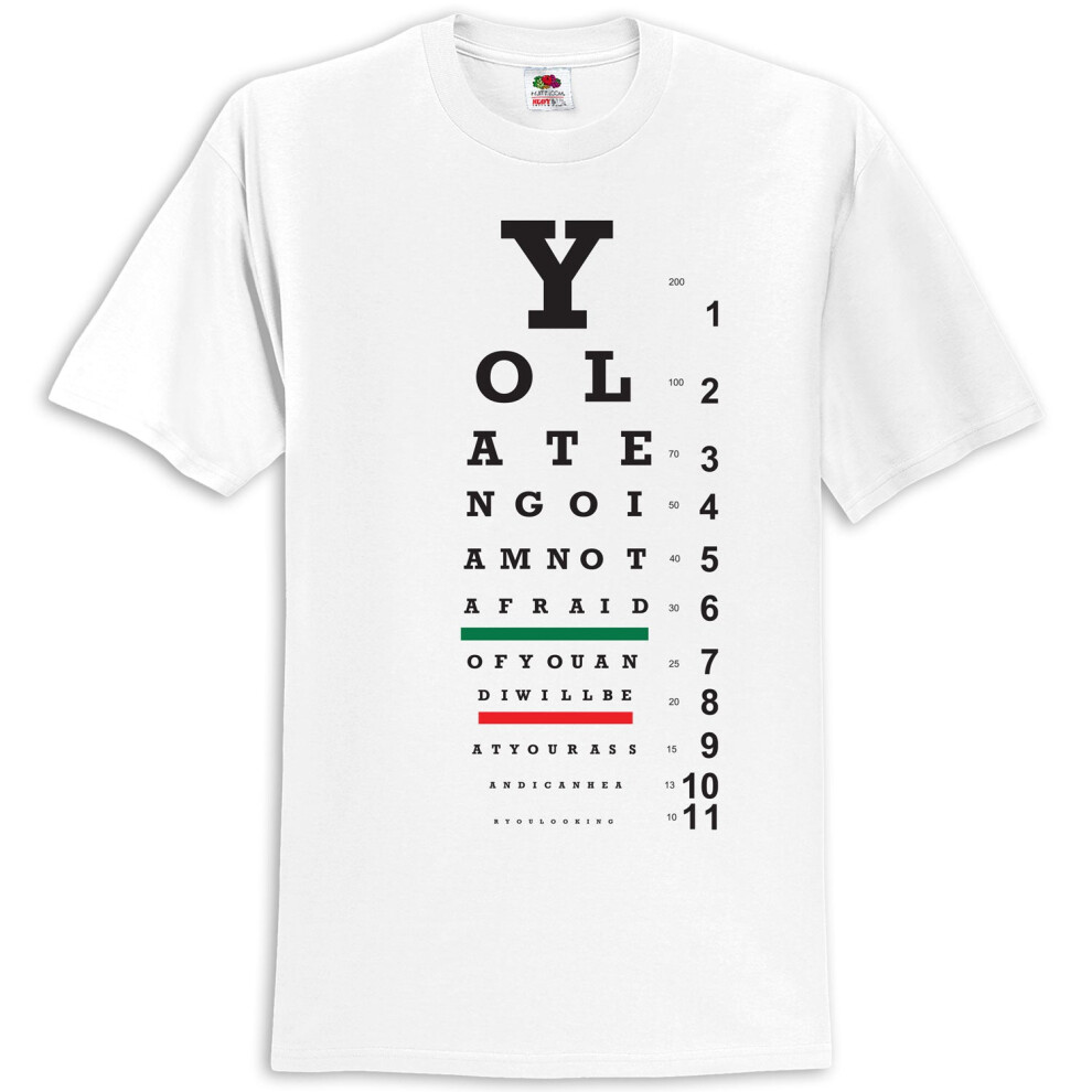 (S) Yo La Tengo Eye Chart T-shirt S