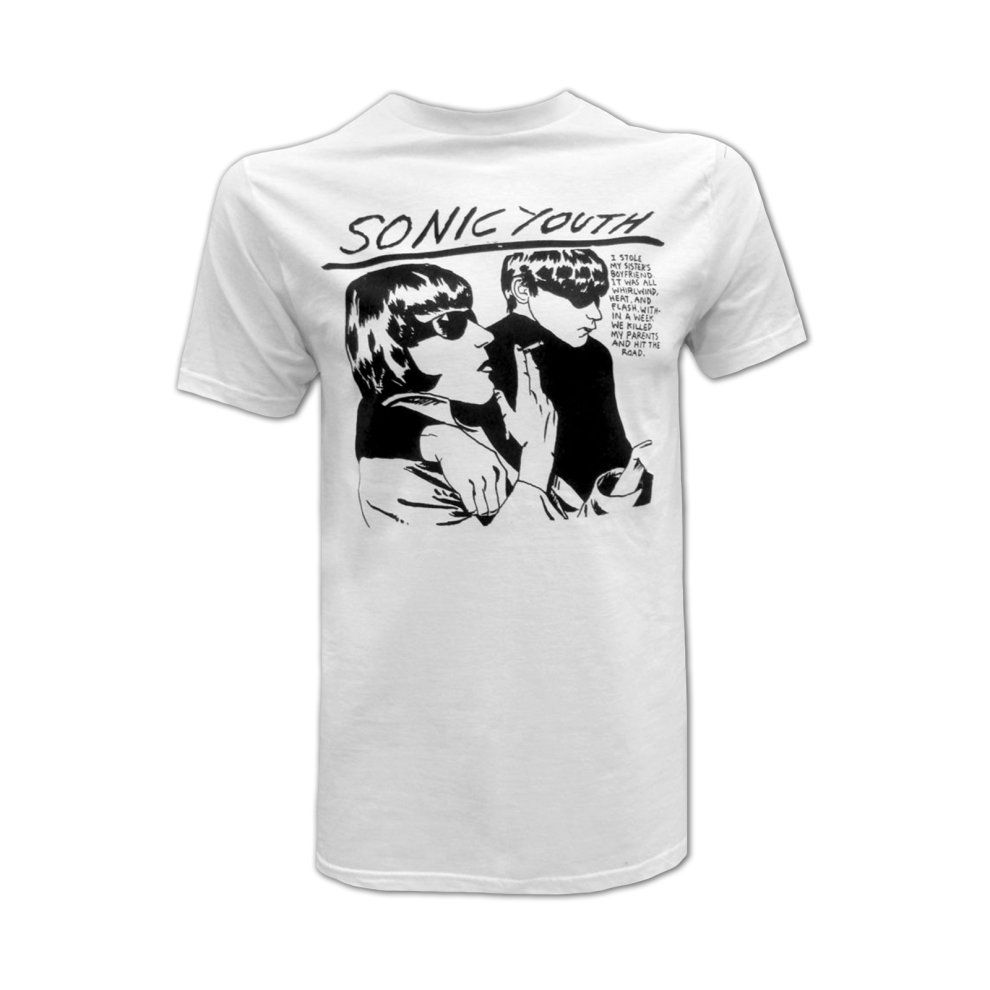 (L) Sonic Youth Soft-Fitted White Goo T-shirt S