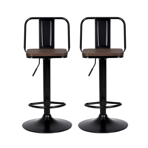 Living And Home 2Pcs Kitchen Adjustable Bar Stools Dining Chairs