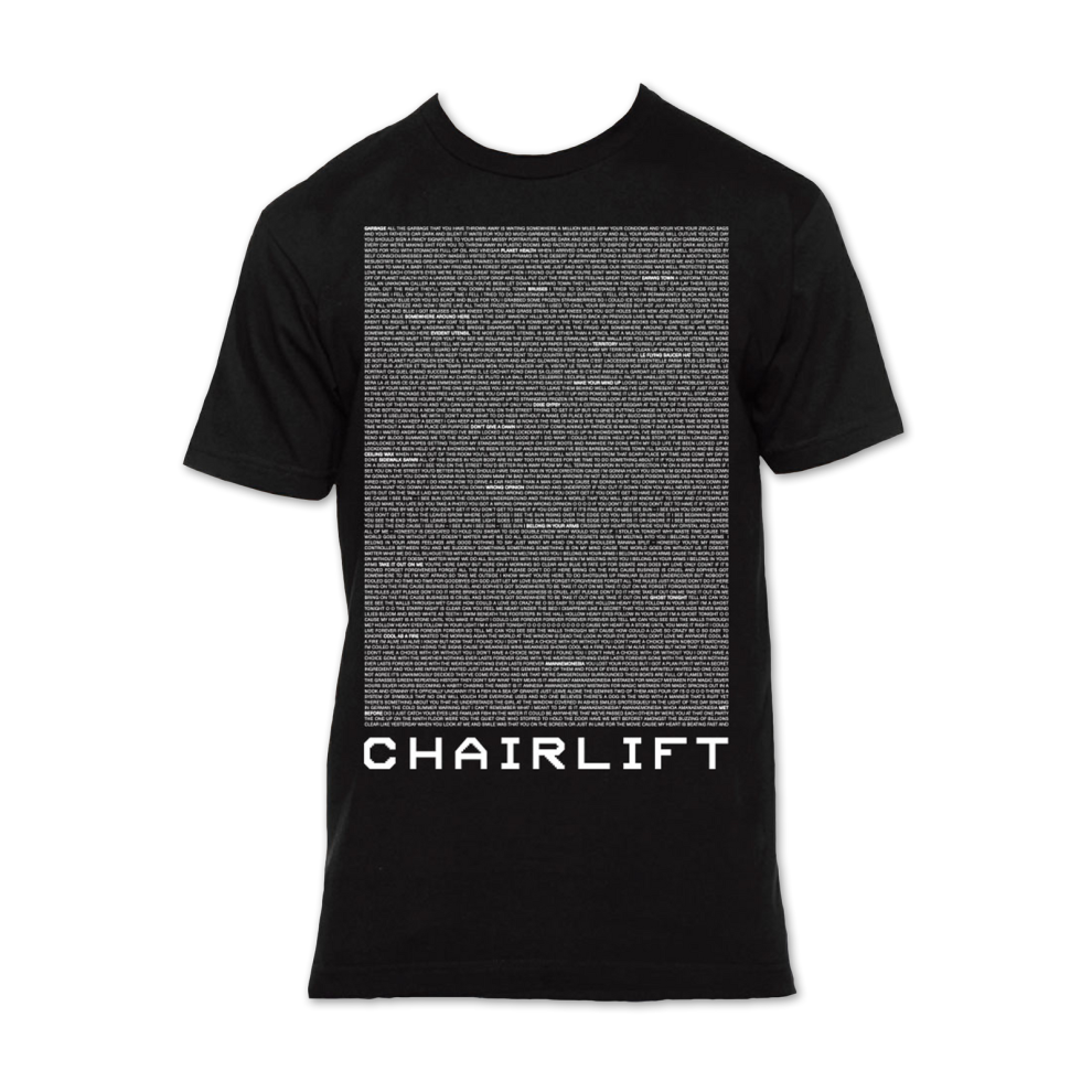 (S) Chairlift Lyrics T-shirt S