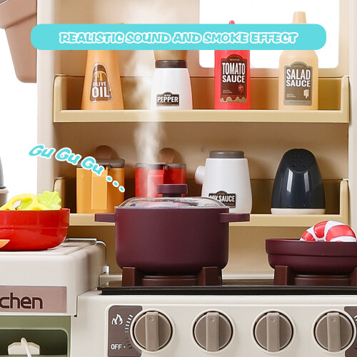Living And Home Play Kitchen Set With 88PCS Kitchen Accessories 2