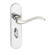(Satin Nickel Bathroom) Concealed Metal Lever Latch Door Handle Set