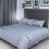 Flax Linen Celia Design Duvet Cover Set Silver ( Double ) 1