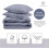 Flax Linen Celia Design Duvet Cover Set Silver ( Double ) 2