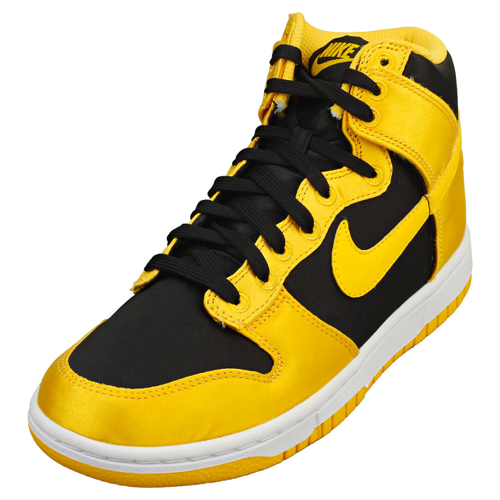 (5) Nike Dunk High Womens Fashion Trainers in Black Yellow