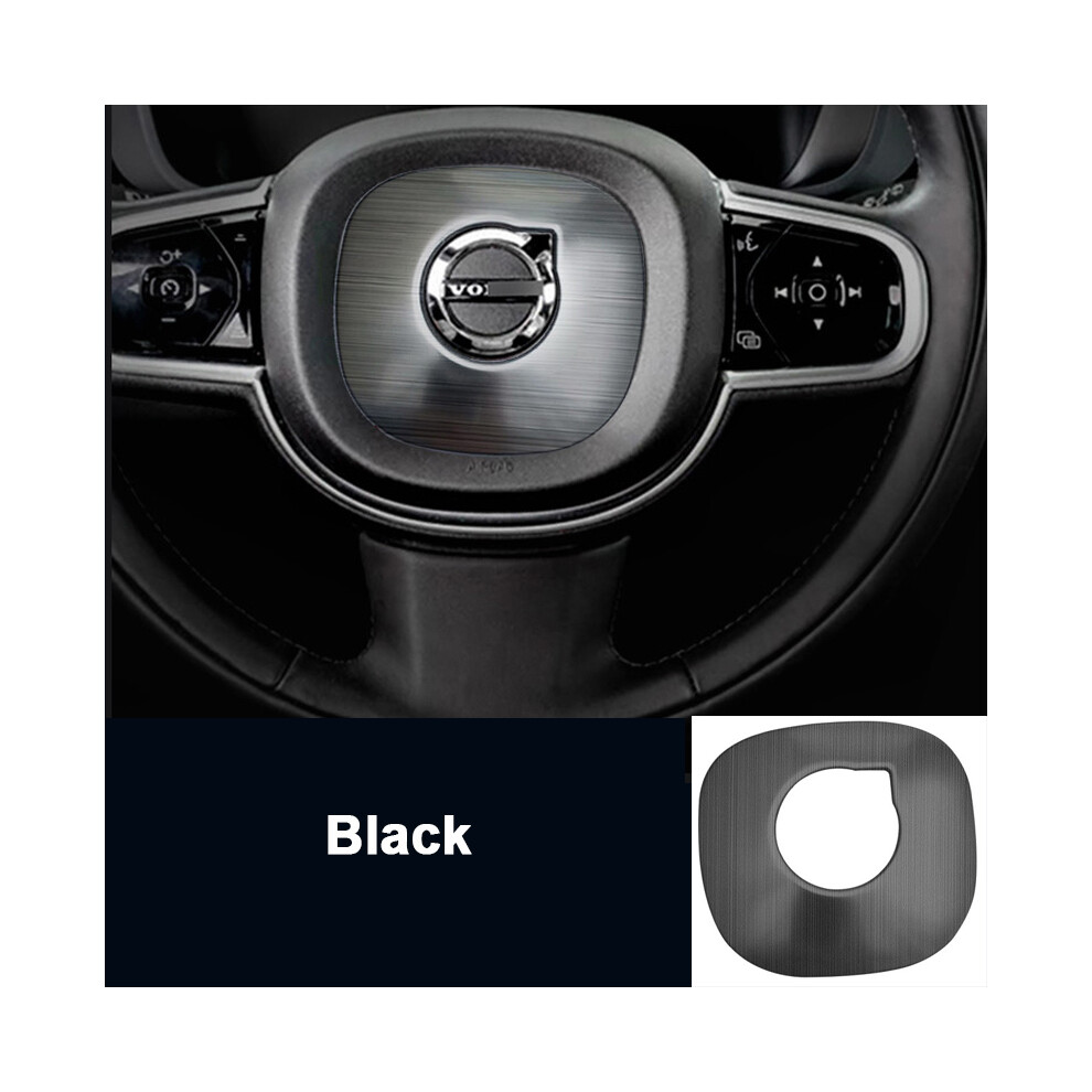 (Black) Car Interior Decoration For Volvo Xc60 2018 2019-2021 Stainless Steel Black 8360553032043