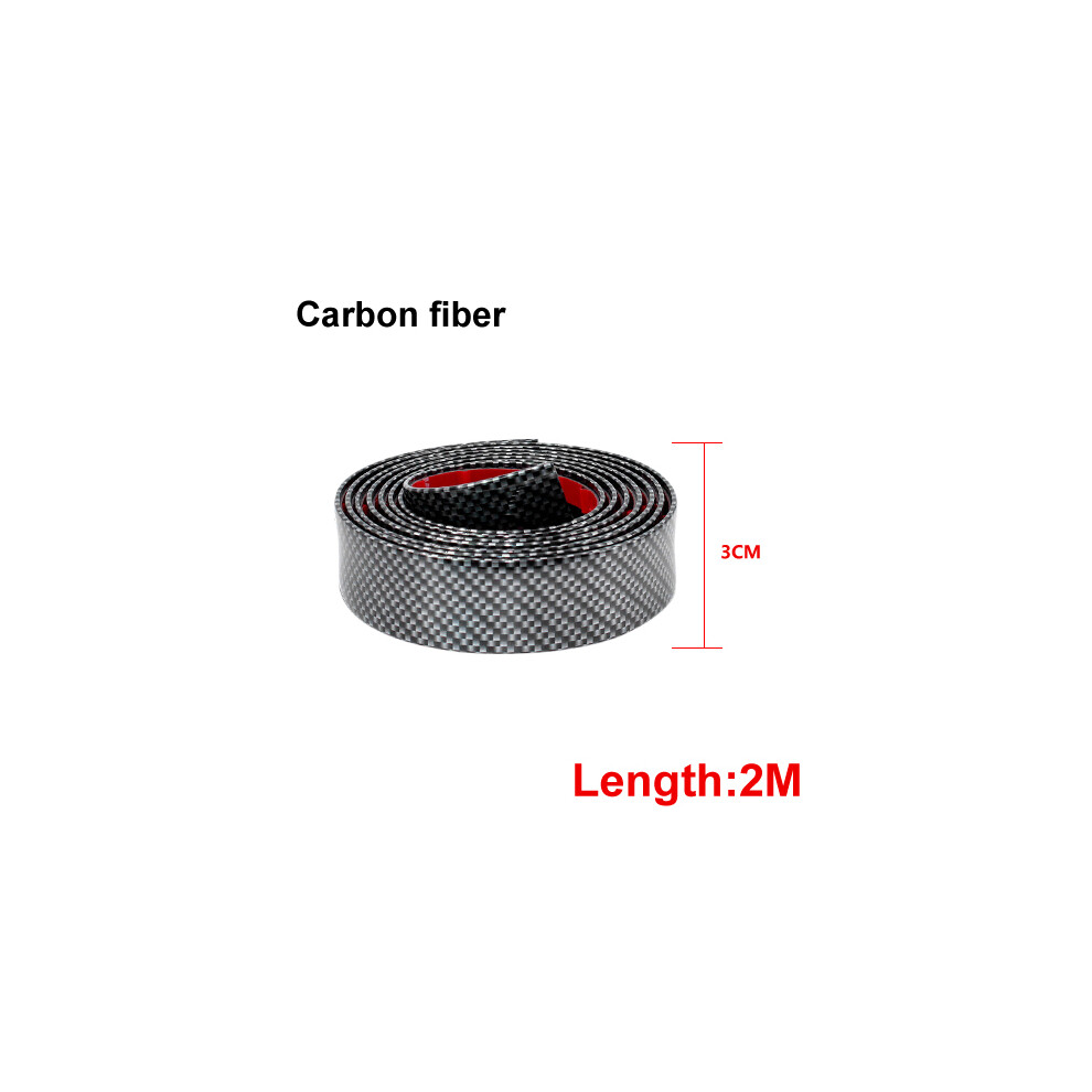 (30Mm Carbon Fiber) Car Interior Decoration 2M Car Stickers Door Edge Guard Protector Carbon 8360553032722