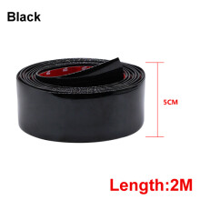 (50MM Black) car interior decoration 2M Car Stickers Door Edge Guard Protector Carbon