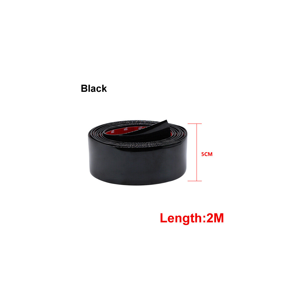 (50Mm ) Car Interior Decoration 2M Car Stickers Door Edge Guard Protector Carbon Black 8360553032746