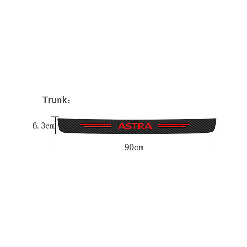 ( Trunk 1Pc) Car Interior Decoration Car Rear Trunk Door Threshold Decals For Opel Red 8360553035006