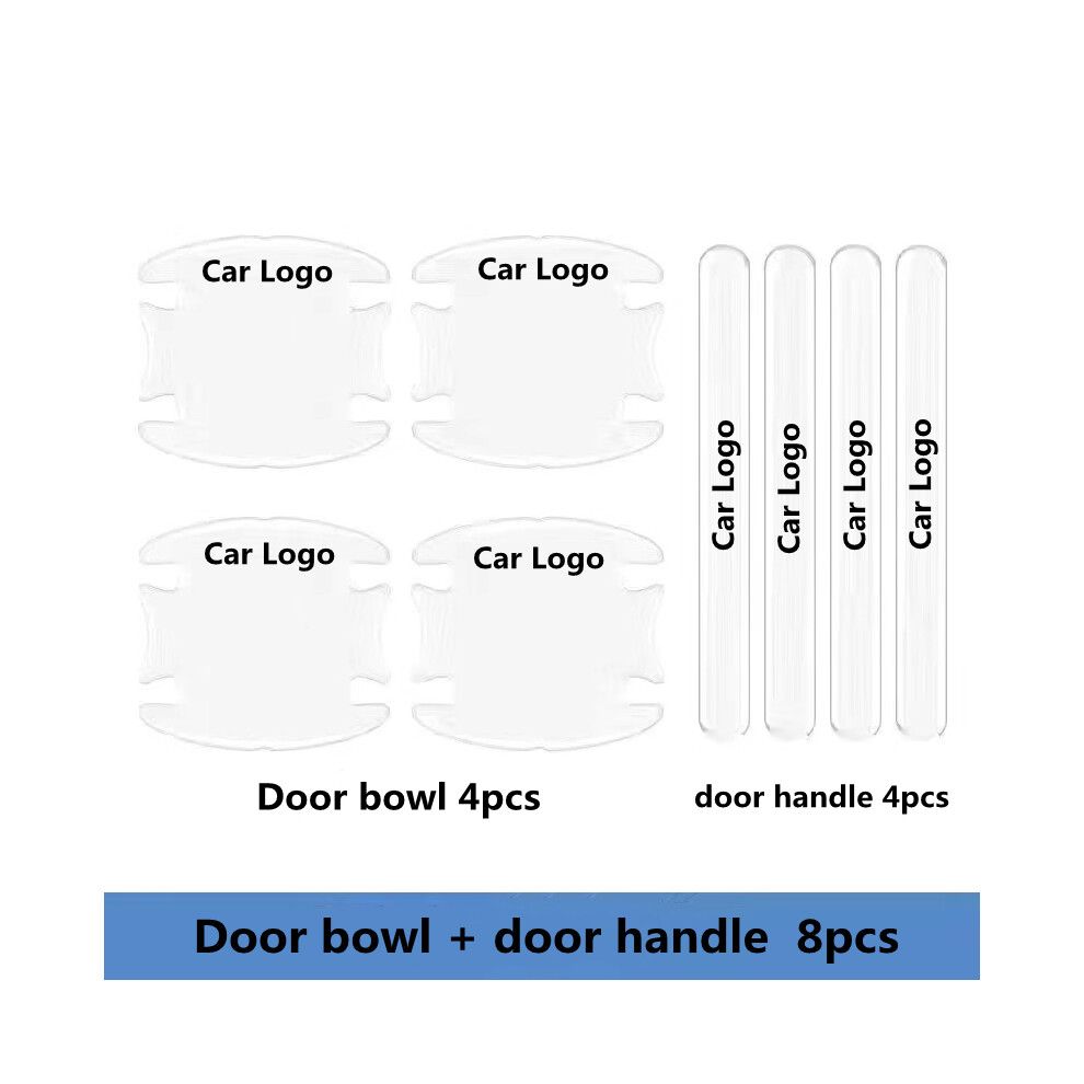 (For Lexus, 8Pc Bowl) Car Interior Decoration Car Door Handle Bowl Scratch Protector Universal 8360553029364