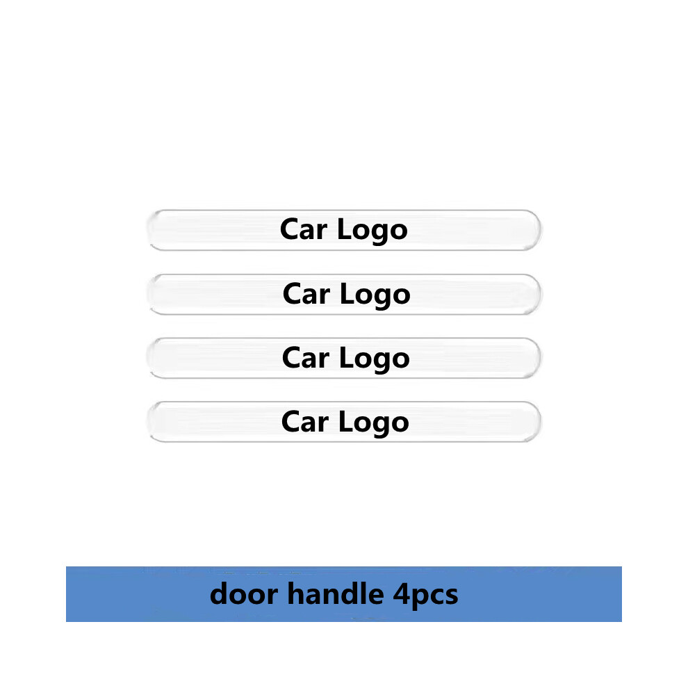 (For Peugeot, 4Pc Door Handle) Car Interior Decoration Car Door Handle Bowl Scratch Protector Universal 8360553028961