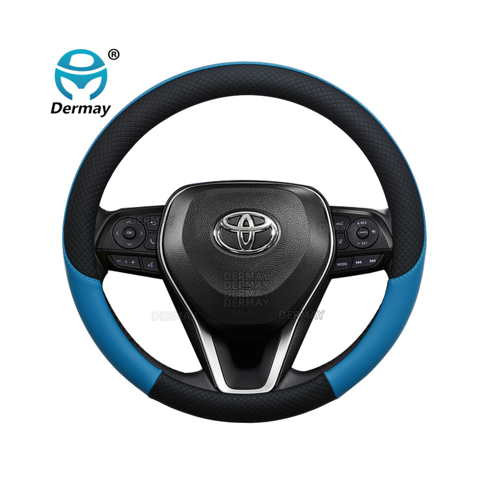 (Blue) For Toyota Rav4 Wildlander Rav4 Le Awd Gtq6440 Car Steering Wheel Cover Leather Anti-Slip Auto Accessories Blue 8721142037076