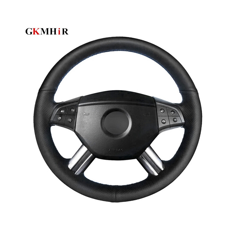 ( Thread) Diy Artificial Leather Car Steering Wheel Cover For Mercedes Benz W164 M-Class Ml350 Ml500 X164 Gl-Class Gl4 Yellow/Black 8721142028081