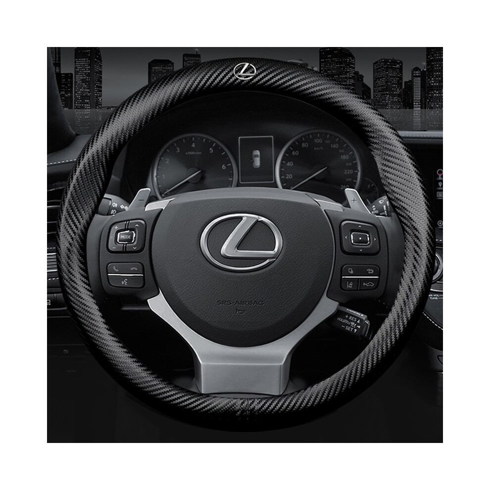 (O) 3D Embossing Car Steering Wheel Cover For Lexus GS300 ES330 ES350 NX300H ES300 IS300 GX470 RX300 IS250 GX460 CT200H NX300 GS400