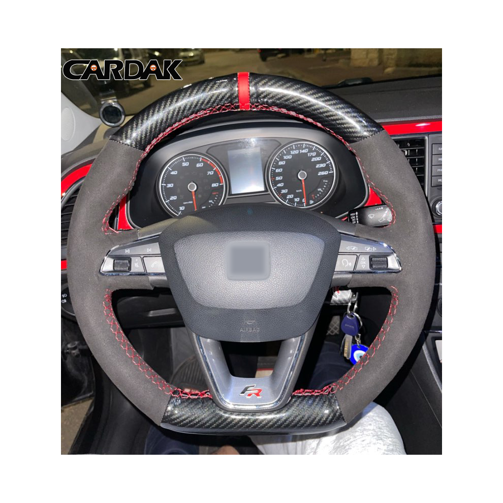 (Style 01) Leather Suede Diy Car Steering Wheel Cover For Seat Leon Cupra R Leon St Cupra Leon St Cupra Ateca Cupra Ateca Fr 8721142047785