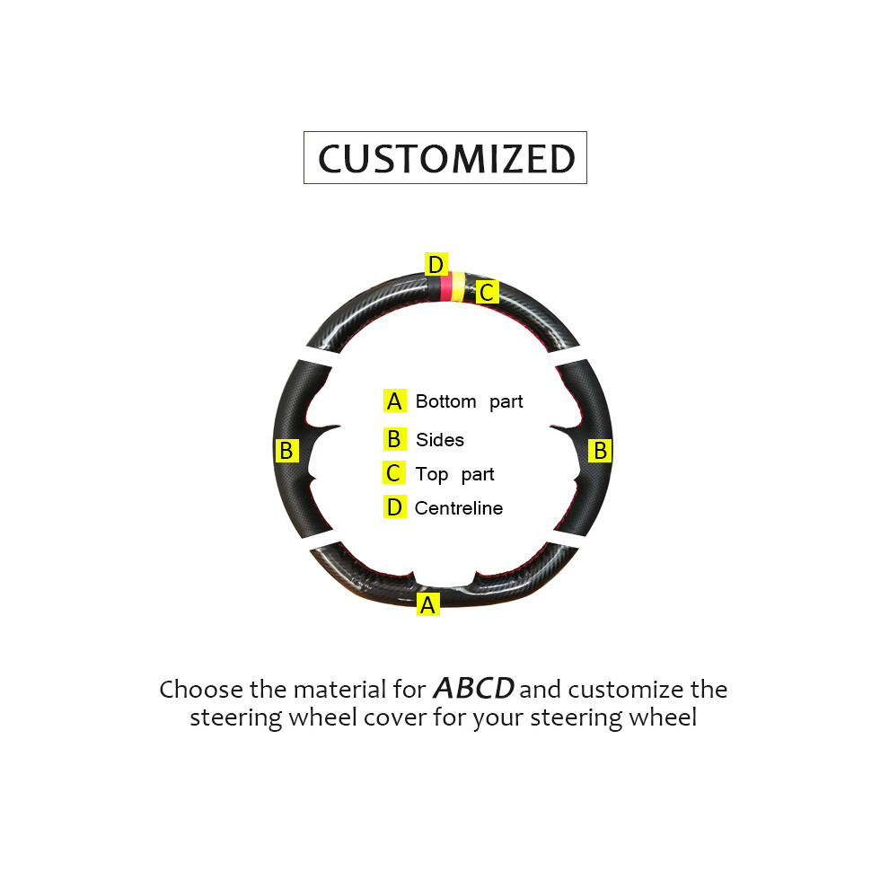 (Custom Made) Leather Suede Diy Car Steering Wheel Cover For Seat Leon Cupra R Leon St Cupra Leon St Cupra Ateca Cupra Ateca Fr 8721142047778