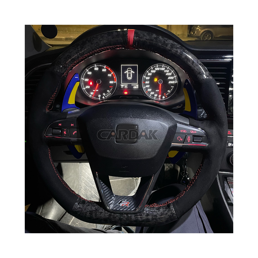 (Style 02) Leather Suede Diy Car Steering Wheel Cover For Seat Leon Cupra R Leon St Cupra Leon St Cupra Ateca Cupra Ateca Fr 8721142047792