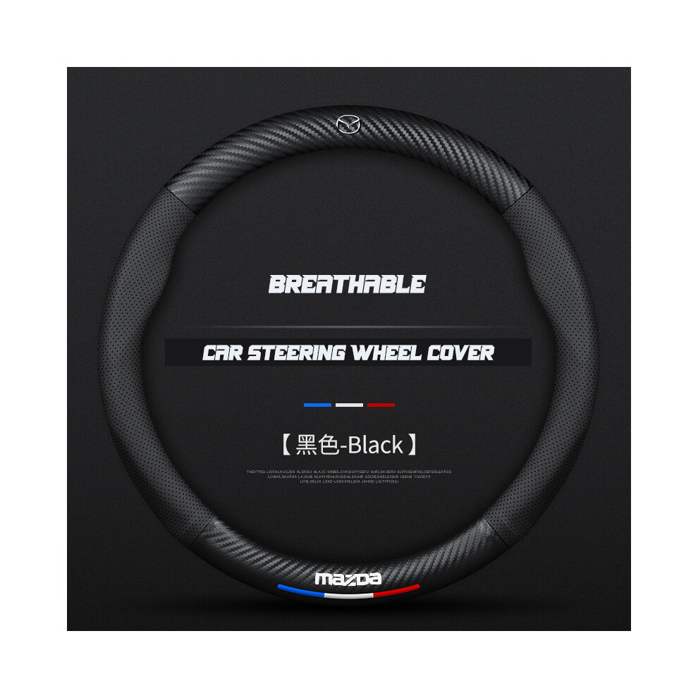 (O Breathable) Carbon Fiber Car Steering Wheel Cover Alcantara Leather For Mazda 2 3 5 6 Cx5 Cx7 Cx3 Cx8 Cx9 Gj Bm Bl Atenza Axela Accessories 8721142040892
