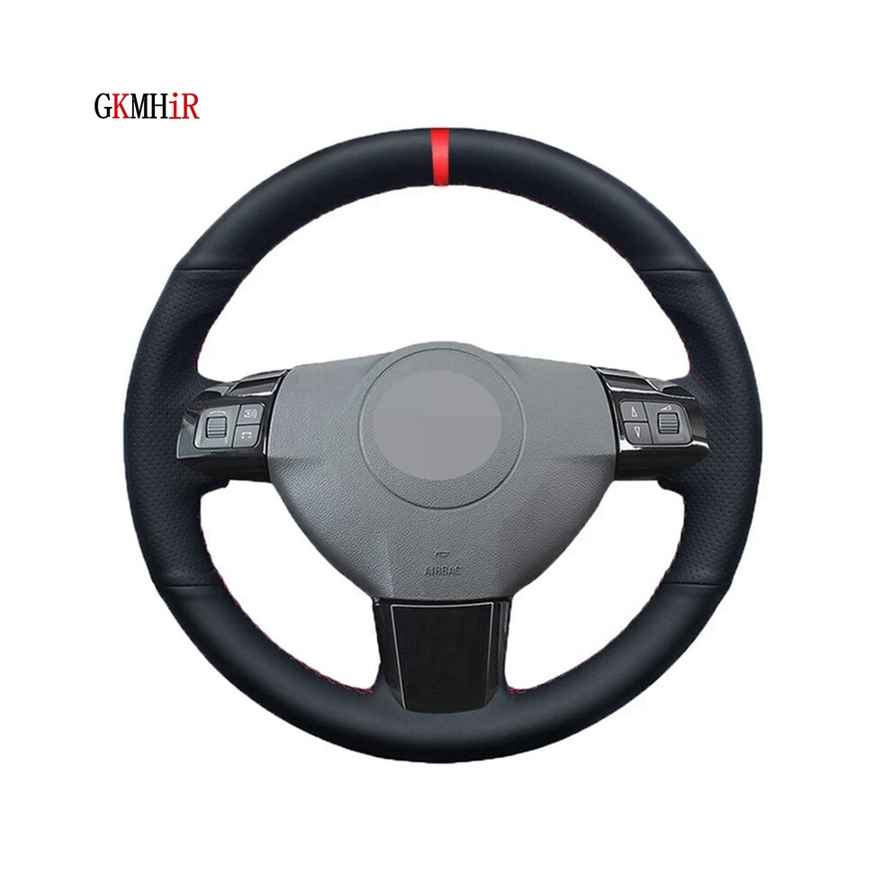 (Gray Thread) Black Artificial Leather DIY Car Steering Wheel Cover For Opel Astra (H) Signum Corsa 2004-2009 Zaflra (B) 2005-2014 Vectra (C)-image-OPC-PDYFMYF-NEW
