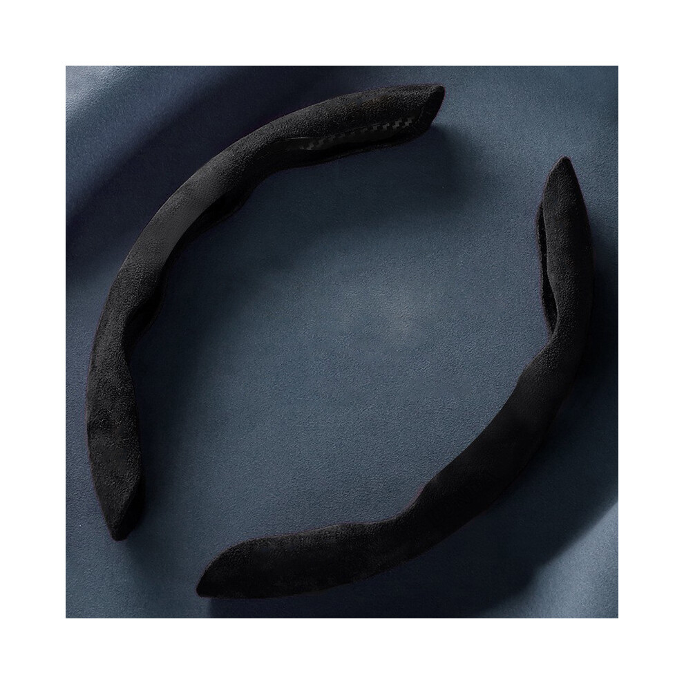 (Black) Car Steering Wheel Cover Suede Custom logo For BMW F30 F31 F32 F34 F20 F21 F07 F10 1 3 5 7 Series X1 X3 G01 X4 G02 X5 X6 F15 F16-image-OPC-PDYFNGW-NEW